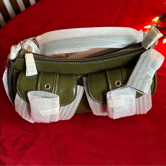 Coach Olive Green Shoulder Crossbody Bag with Big Buckle Details. NWT. SALE!!!! - Picture 2 of 12